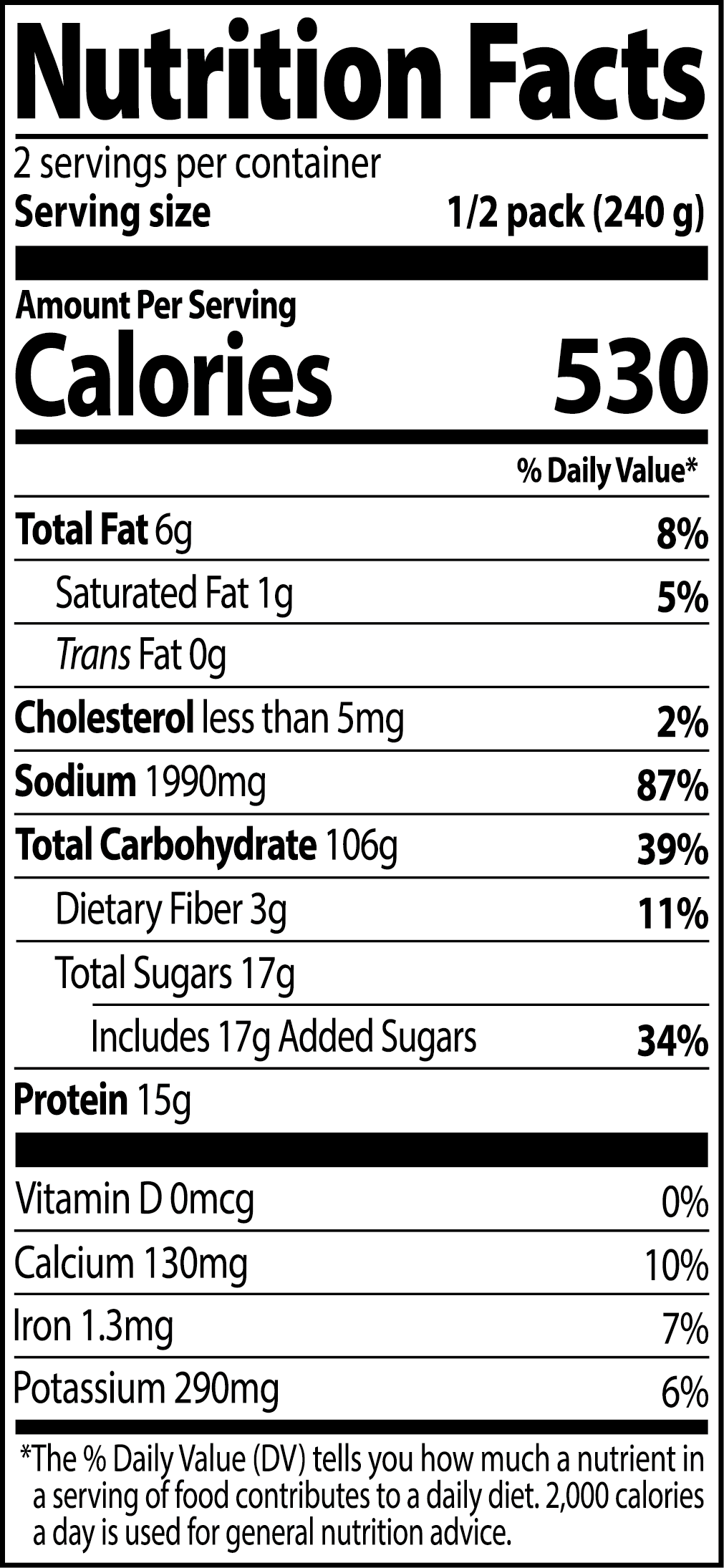 Nutrition Facts